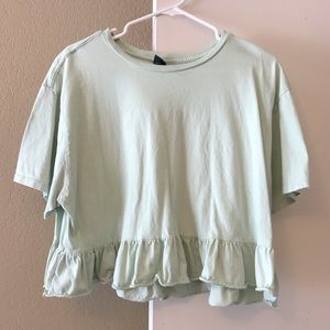 LAST CALL Crop top wild fable XL mint blue shirt